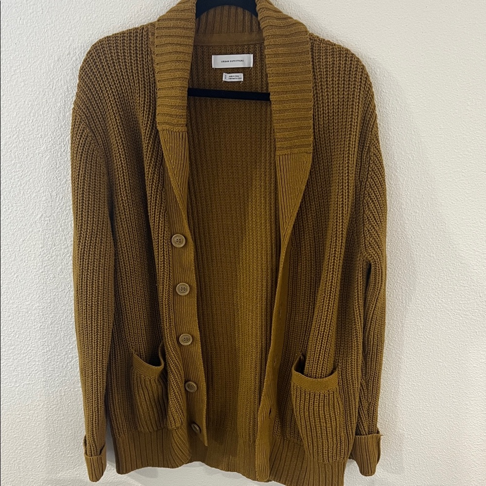 Urban Outfitters Mustard Knit Cardigan